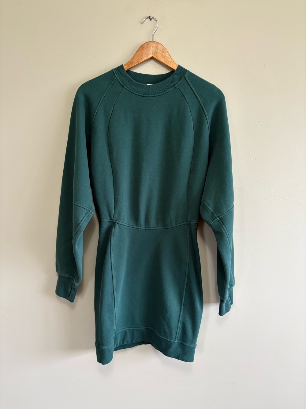 lululemon Women’s Scuba Long Sleeve Dress Green Jasper Size 4